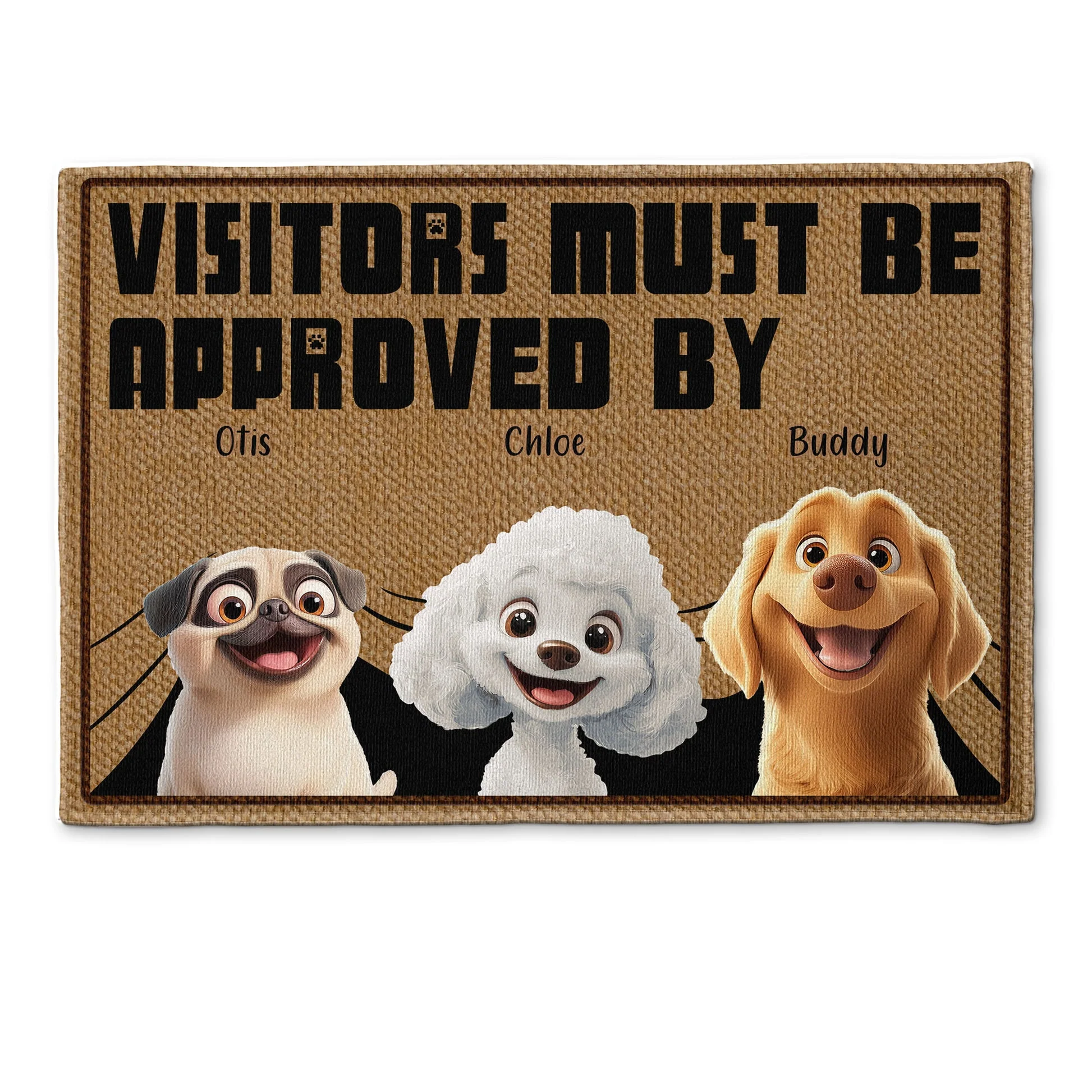 Visitors Must Be Approved By Dogs - Personalized Doormat - Gift for Pet Owners, Pet Lovers, Dog Mom, Dog Dad | CLP15 NH96 - Image 4