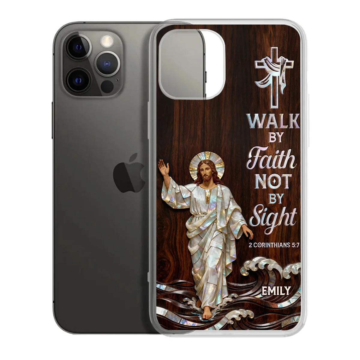 Walk By Faith Not By Sight - Personalized Phone Case - Christian Gift BA01 - Image 7