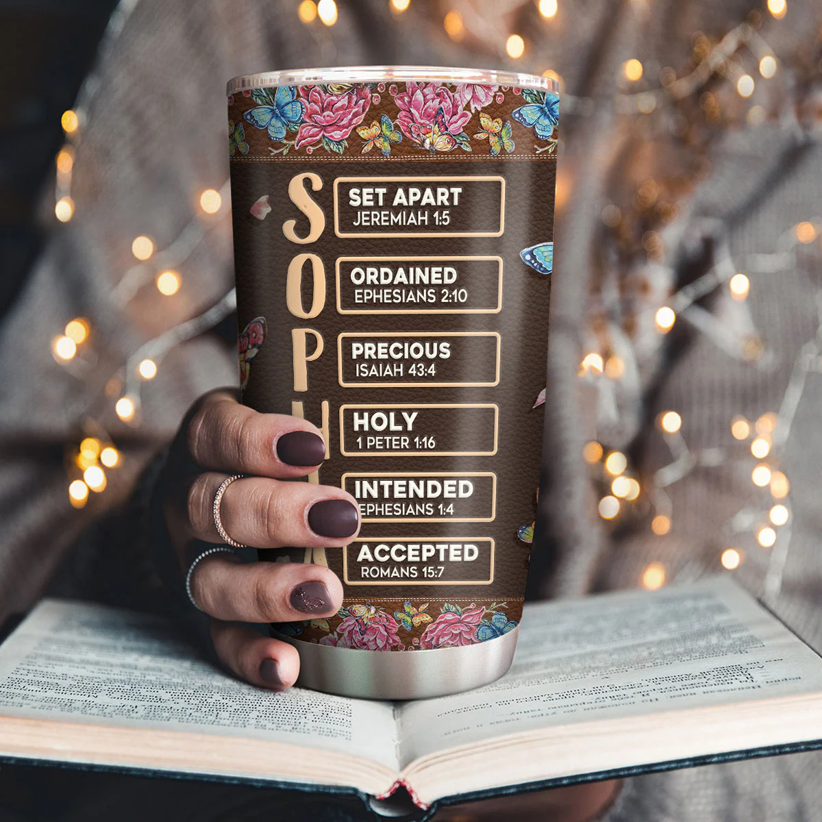 Walk By Faith Not By Sight - Personalized Stainless Steel Tumbler HL128 - Image 3
