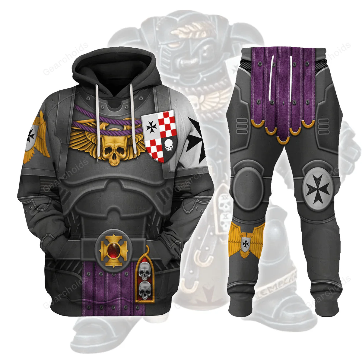 Warhammer Black Templars Captain - Costume Cosplay Hoodie Sweatshirt Sweatpants CSWRH177