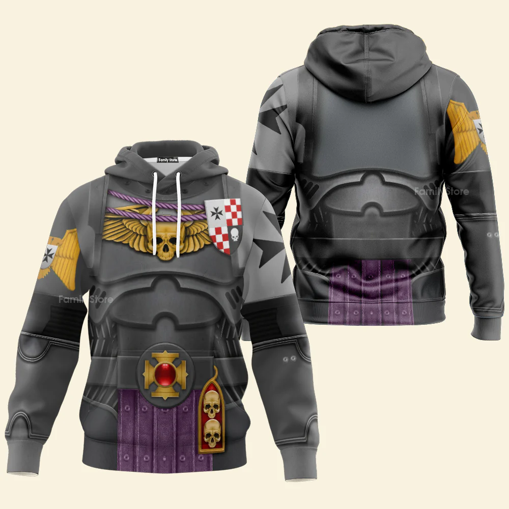 Warhammer Black Templars Captain - Costume Cosplay Hoodie Sweatshirt Sweatpants CSWRH177 - Image 10