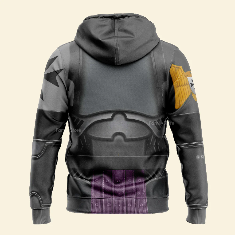 Warhammer Black Templars Captain - Costume Cosplay Hoodie Sweatshirt Sweatpants CSWRH177 - Image 8