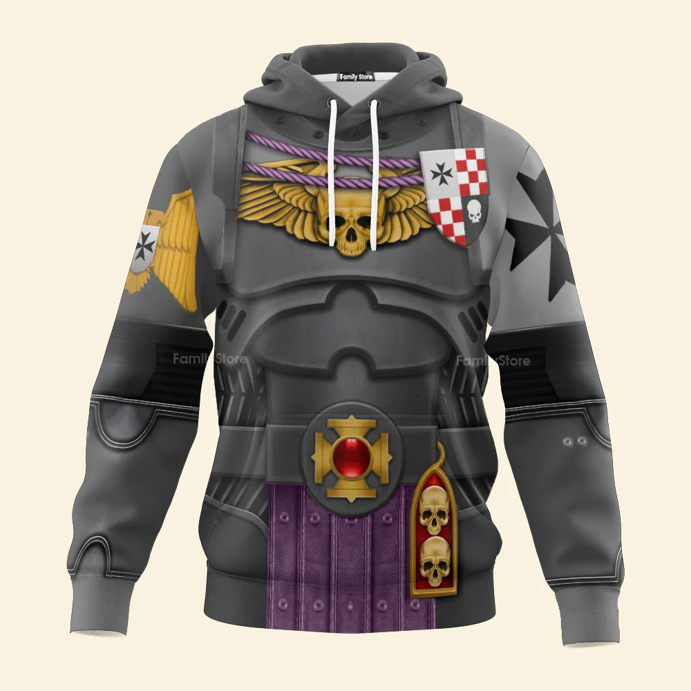 Warhammer Black Templars Captain - Costume Cosplay Hoodie Sweatshirt Sweatpants CSWRH177 - Image 9