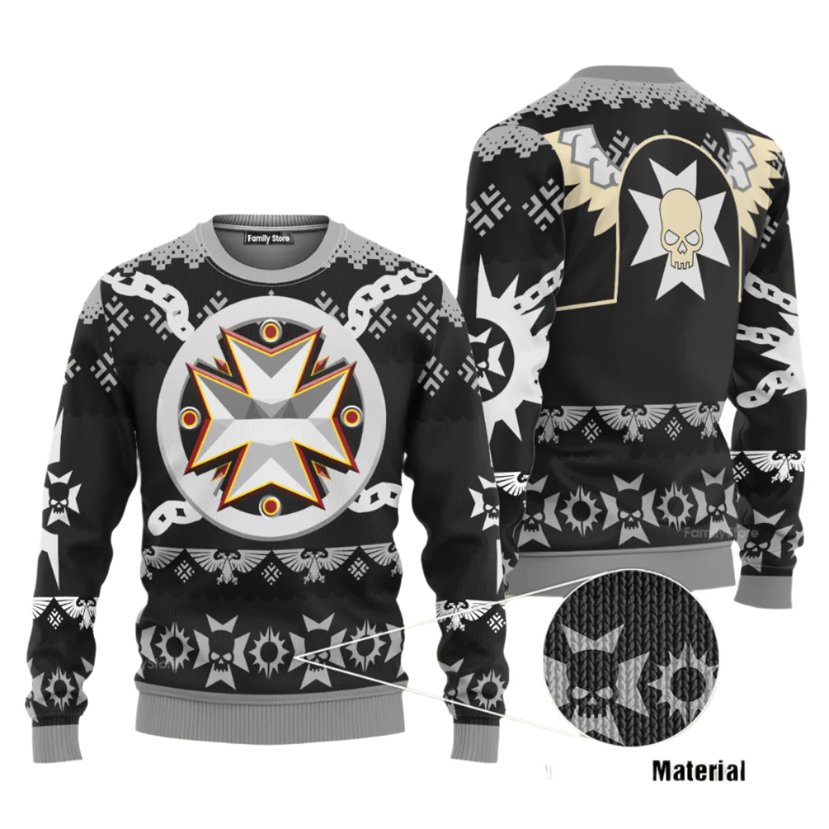 Warhammer Black Templars Iconic - Ugly Christmas Sweater