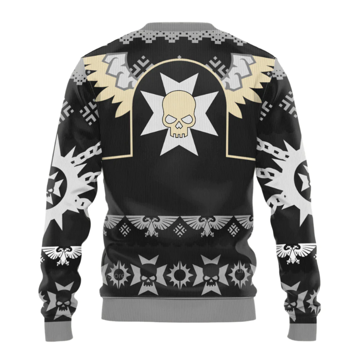 Warhammer Black Templars Iconic - Ugly Christmas Sweater - Image 3