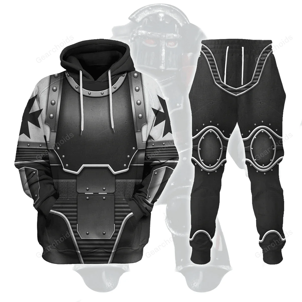 Warhammer Black Templars In Mark III Power Armor - Costume Cosplay Hoodie Sweatshirt Sweatpants CSWRH173