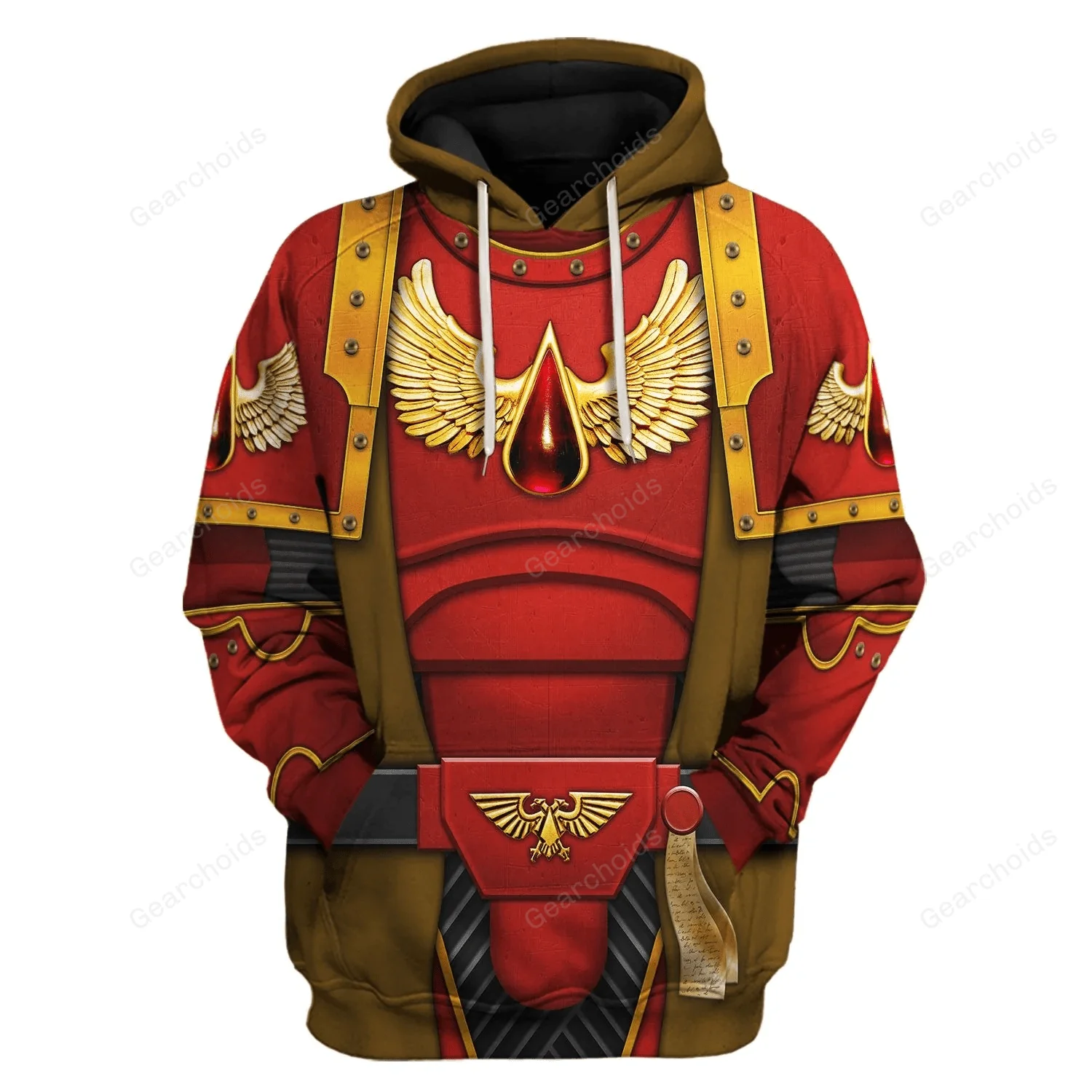 Warhammer Blood Angels Brown Robe - Costume Cosplay Hoodie Sweatshirt Sweatpants CSWRH149 - Image 2