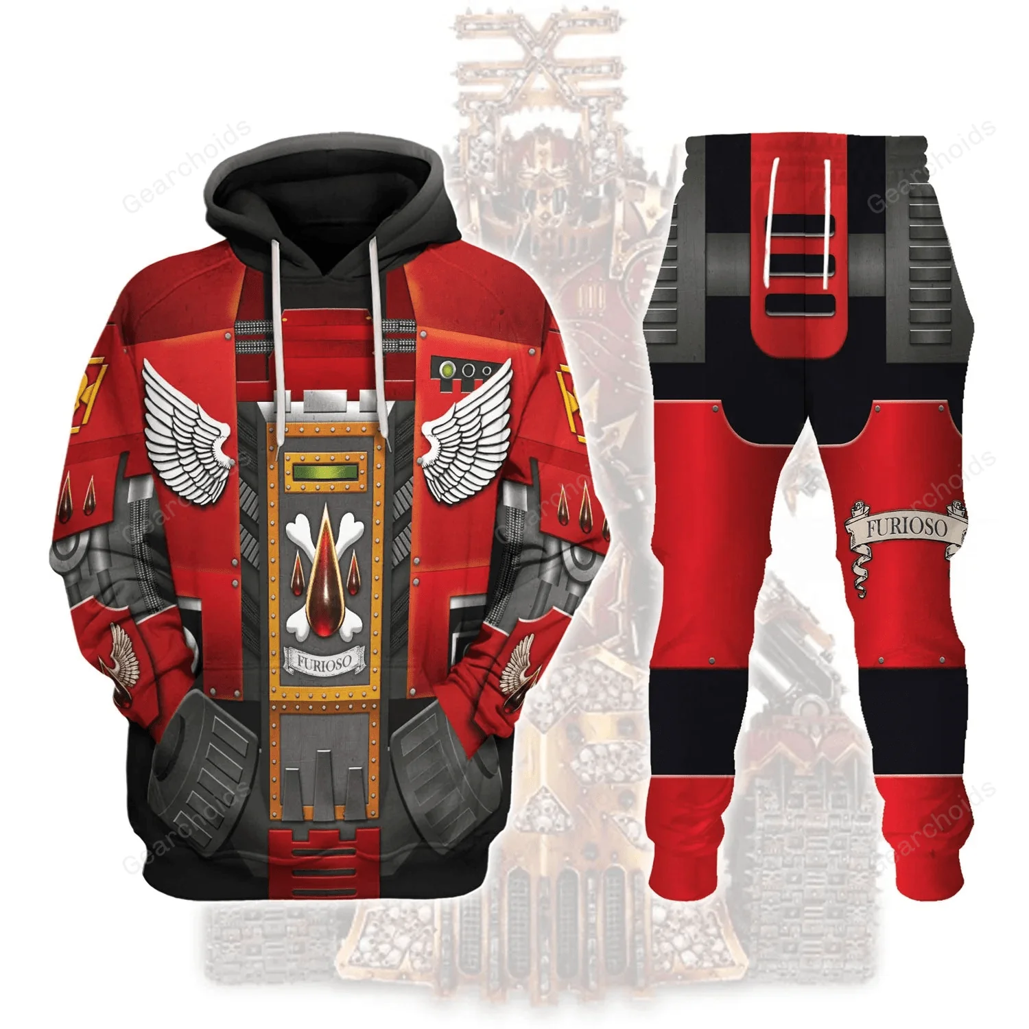 Warhammer Blood Angels Furioso Dreadnought - Costume Cosplay Hoodie Sweatshirt Sweatpants CSWRH032