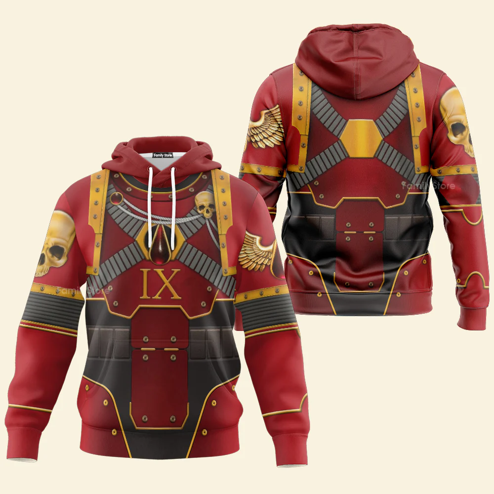 Warhammer Blood Angels IX Captain - Costume Cosplay Hoodie Sweatshirt Sweatpants CSWRH111 - Image 3