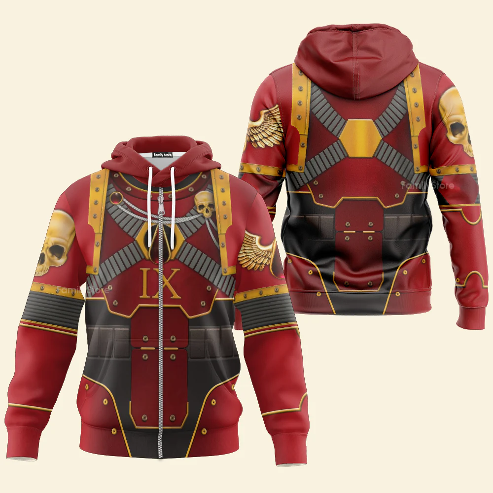 Warhammer Blood Angels IX Captain - Costume Cosplay Hoodie Sweatshirt Sweatpants CSWRH111 - Image 4