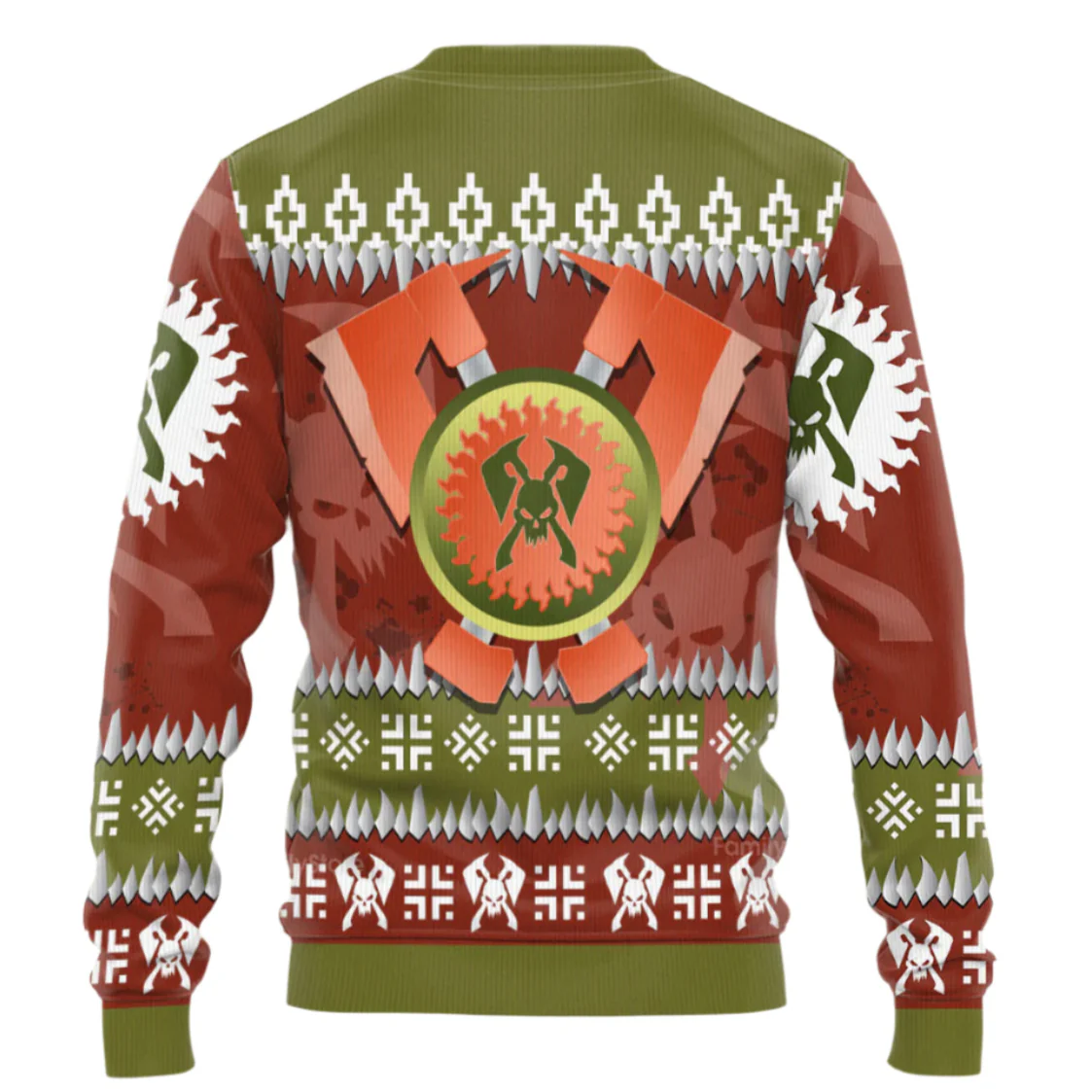 Warhammer Blood Axe Orks Iconic - Ugly Christmas Sweater - Image 3