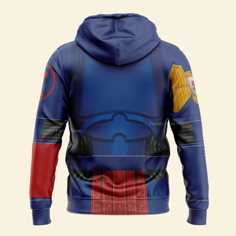 Warhammer Crimson Fists Captain - Costume Cosplay Hoodie Sweatshirt Sweatpants CSWRH170 - Image 10