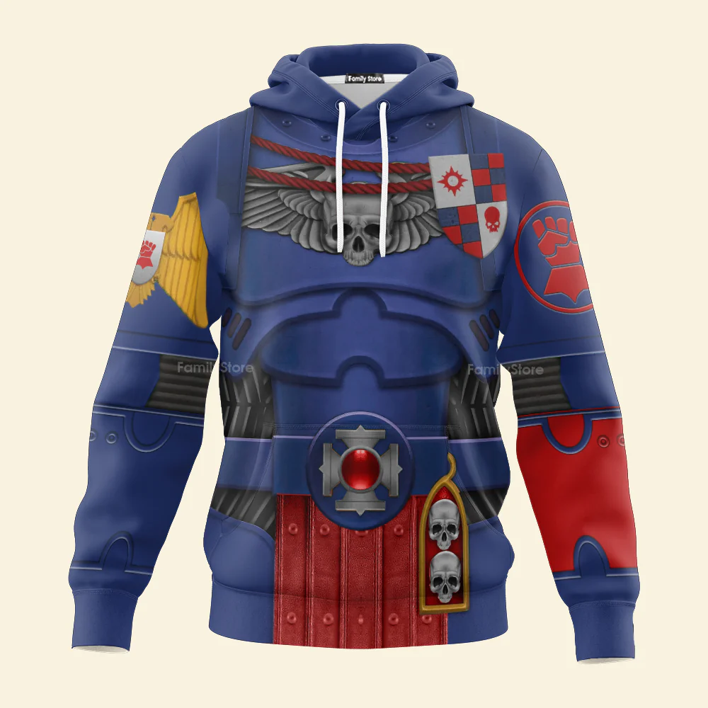 Warhammer Crimson Fists Captain - Costume Cosplay Hoodie Sweatshirt Sweatpants CSWRH170 - Image 11