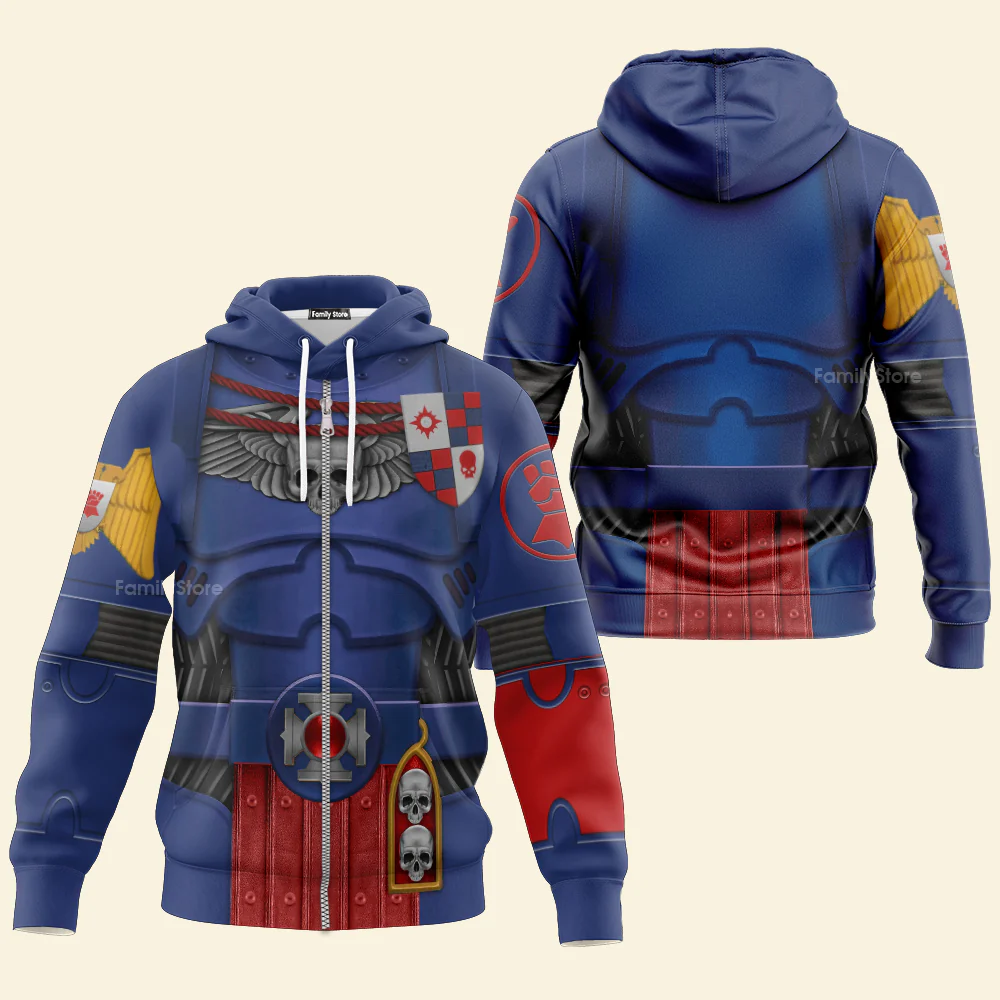 Warhammer Crimson Fists Captain - Costume Cosplay Hoodie Sweatshirt Sweatpants CSWRH170 - Image 13