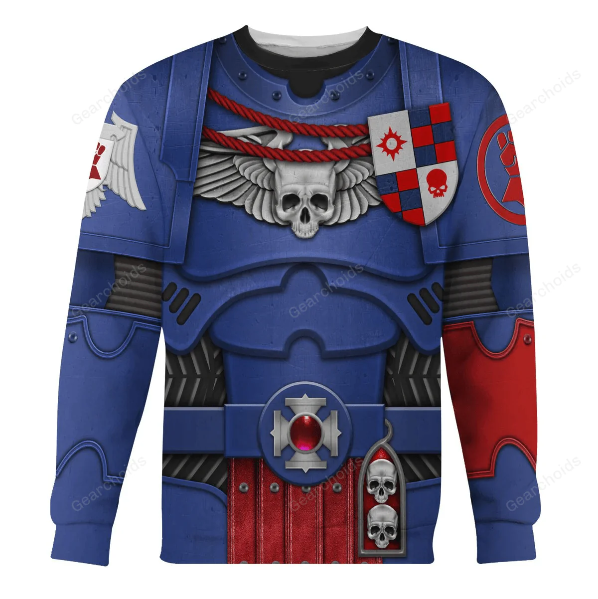 Warhammer Crimson Fists Captain - Costume Cosplay Hoodie Sweatshirt Sweatpants CSWRH170 - Image 2