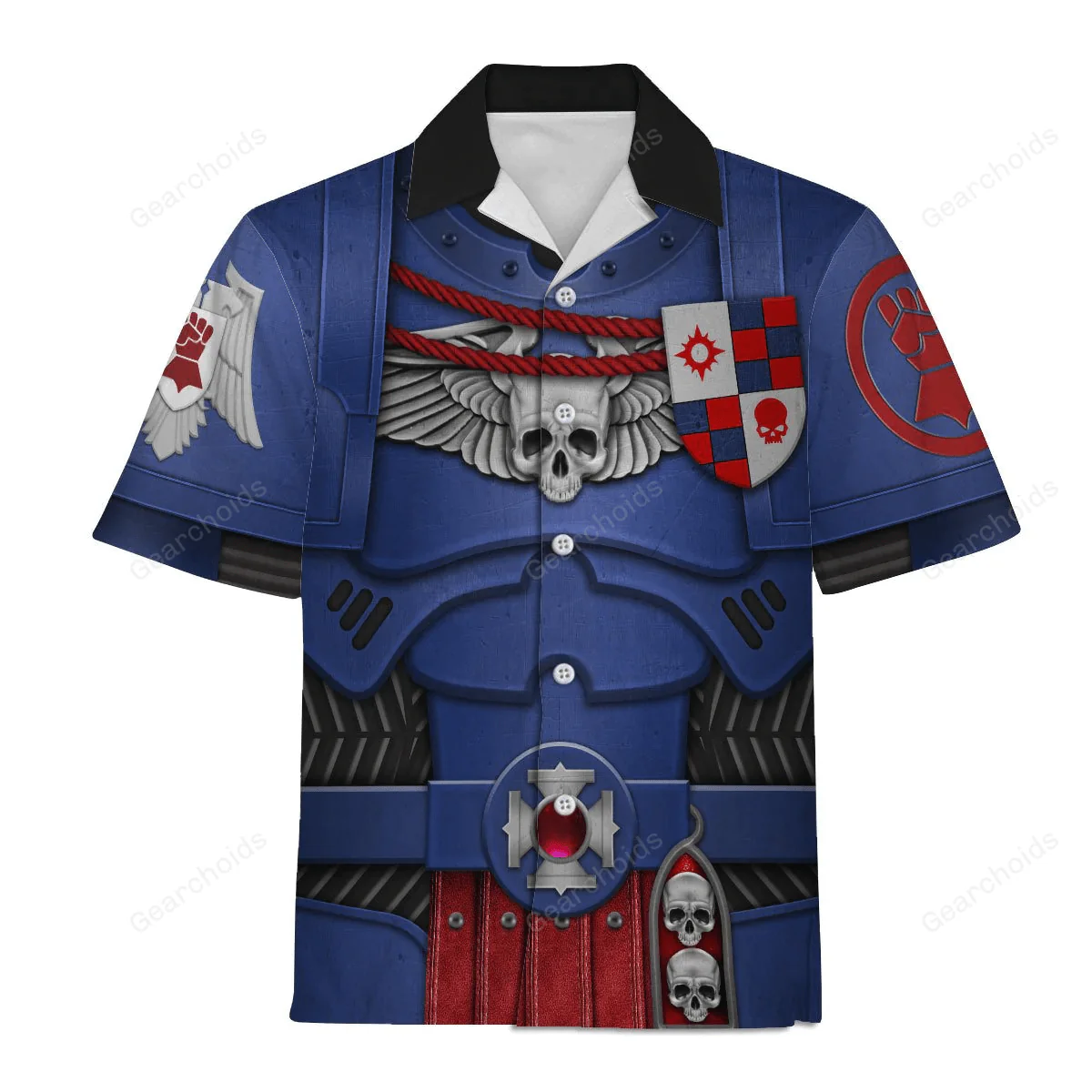 Warhammer Crimson Fists Captain - Costume Cosplay Hoodie Sweatshirt Sweatpants CSWRH170 - Image 6