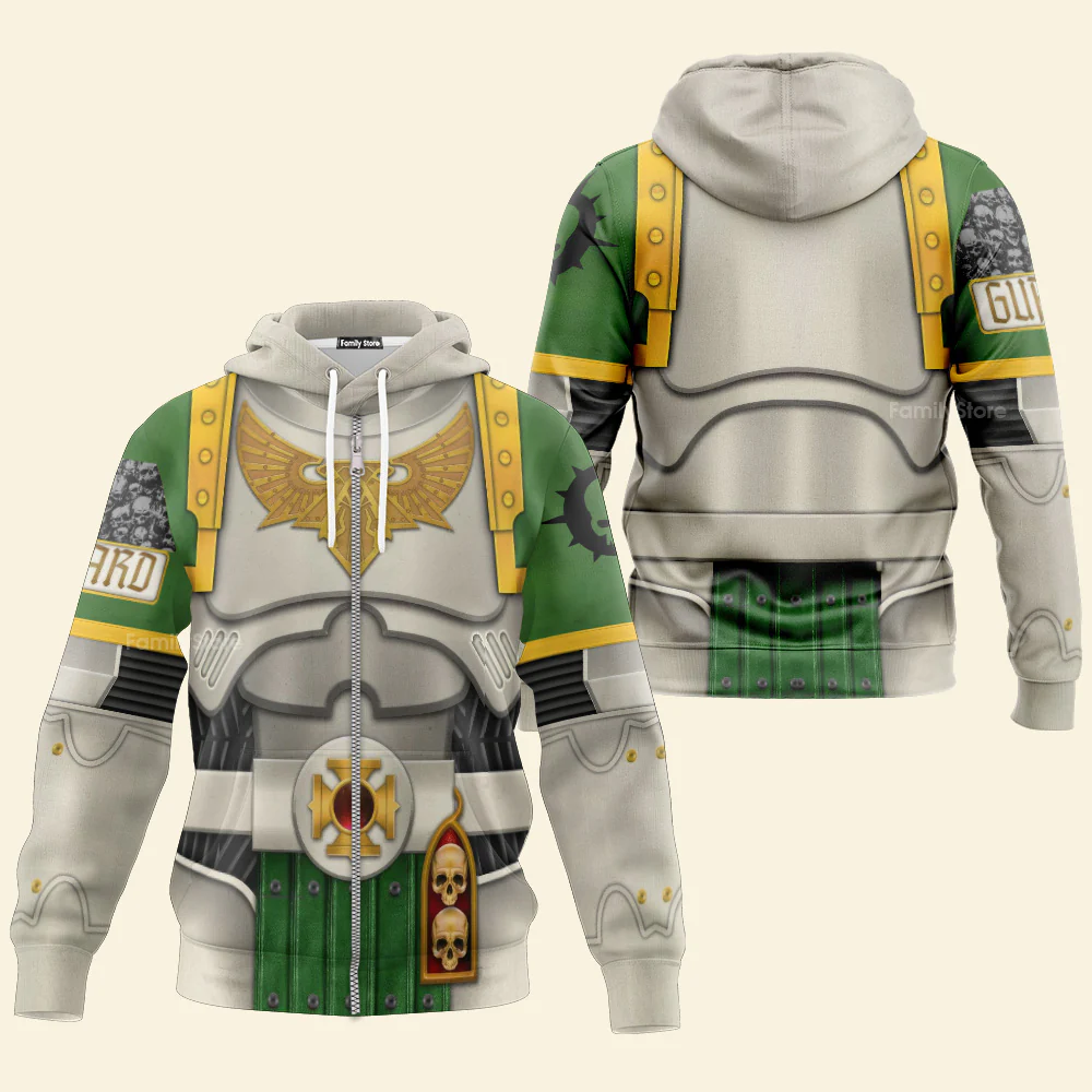 Warhammer Death Guard Captain - Costume Cosplay Hoodie Sweatshirt Sweatpants CSWRH121 - Image 4