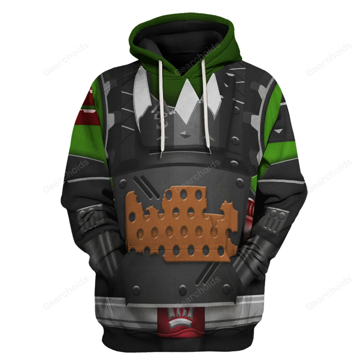Warhammer Ork Meganob with Buzzsaw Mega Action - Costume Cosplay Hoodie Sweatshirt Sweatpants - Image 2