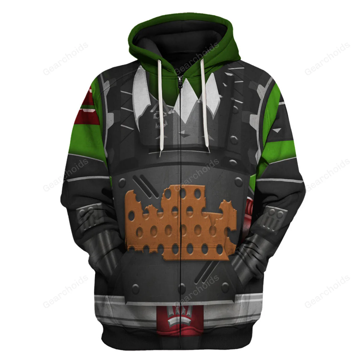Warhammer Ork Meganob with Buzzsaw Mega Action - Costume Cosplay Hoodie Sweatshirt Sweatpants - Image 3