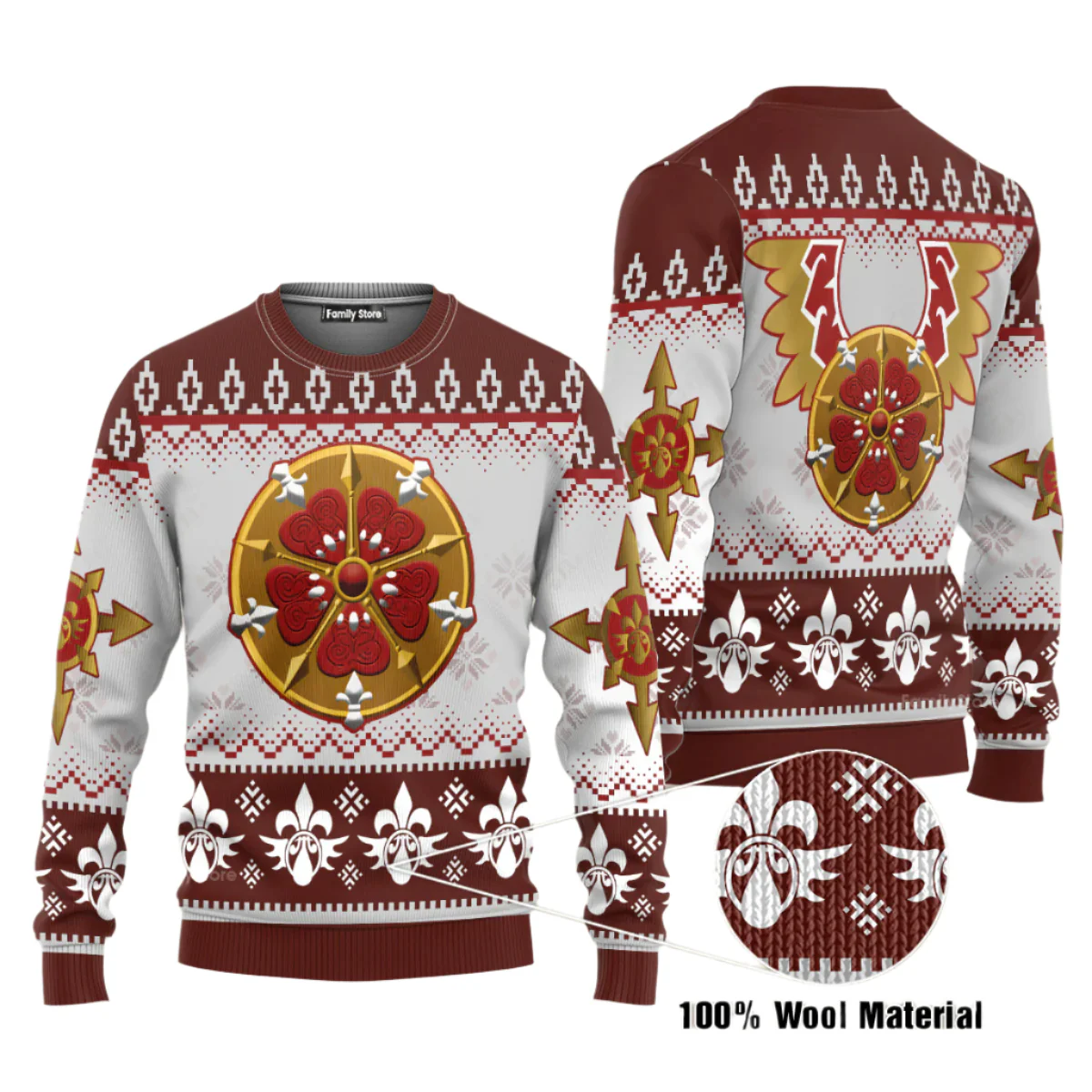 Warhammer Sisters Of Battle Iconic - Ugly Christmas Sweater - Image 2