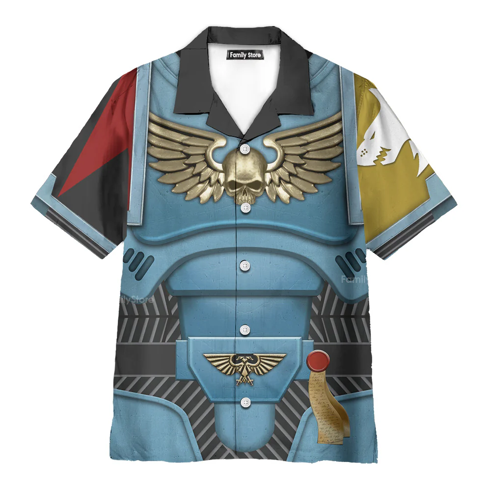 Warhammer Space Marines Space Wolves - Costume Cosplay Hawaiian Shirt CSWRH003
