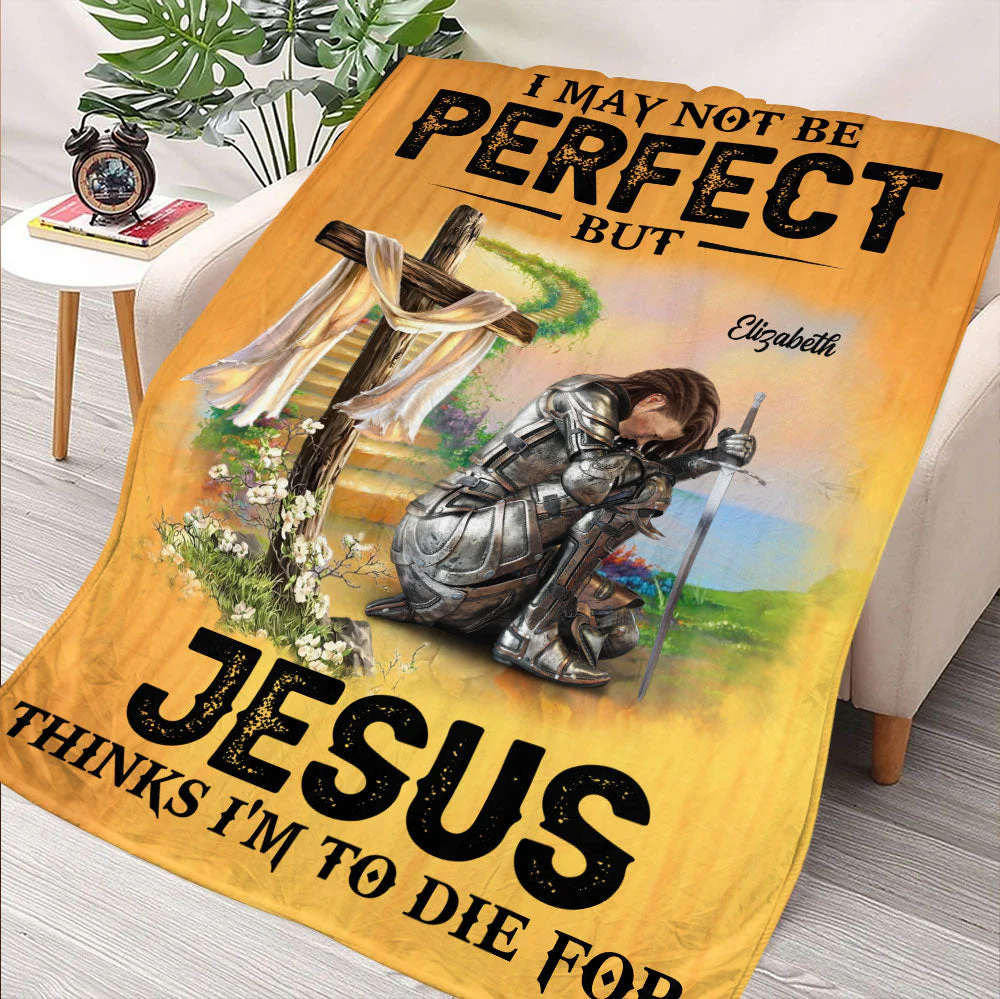 Warrior Jesus - Personalized Blanket - Gift For Her | CLGOD03 HL128 - Image 2