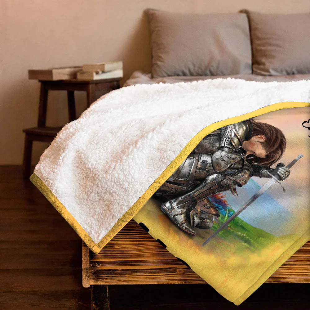 Warrior Jesus - Personalized Blanket - Gift For Her | CLGOD03 HL128 - Image 4