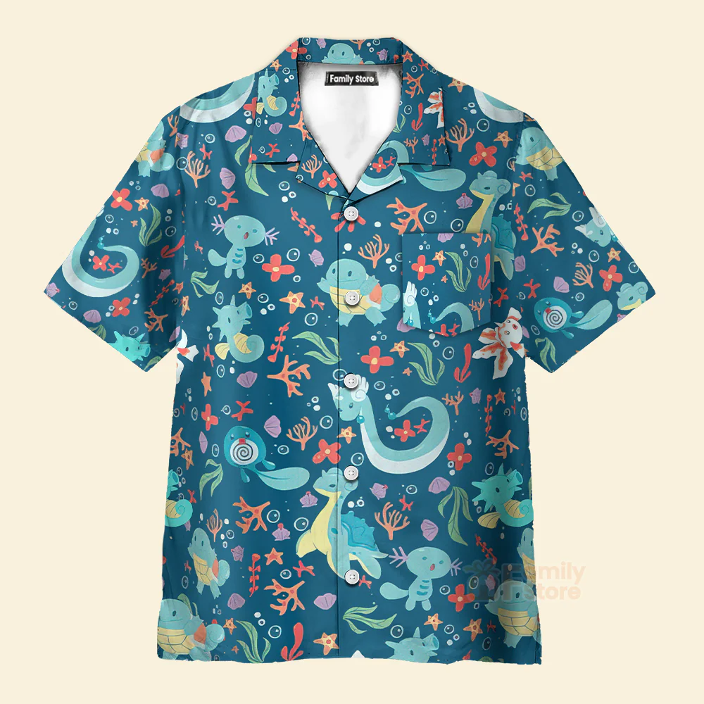 Water PoMo Pattern Hawaiian Shirt - Image 2