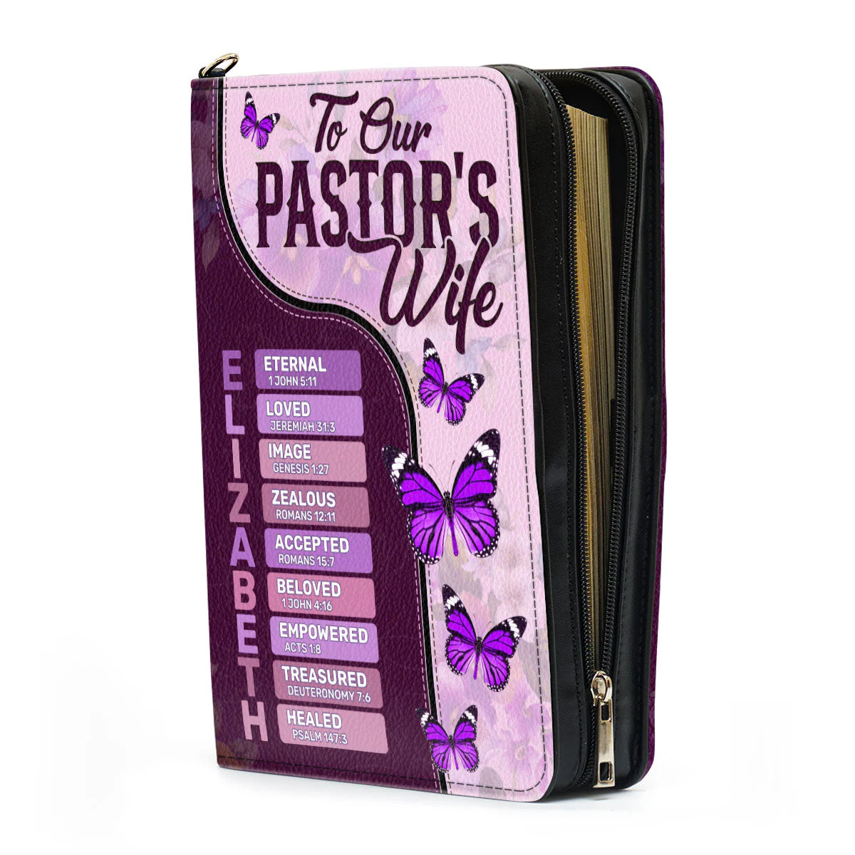 We Appreciate You Pastor's Wife - Personalized Bible Cover TD118 - Image 3