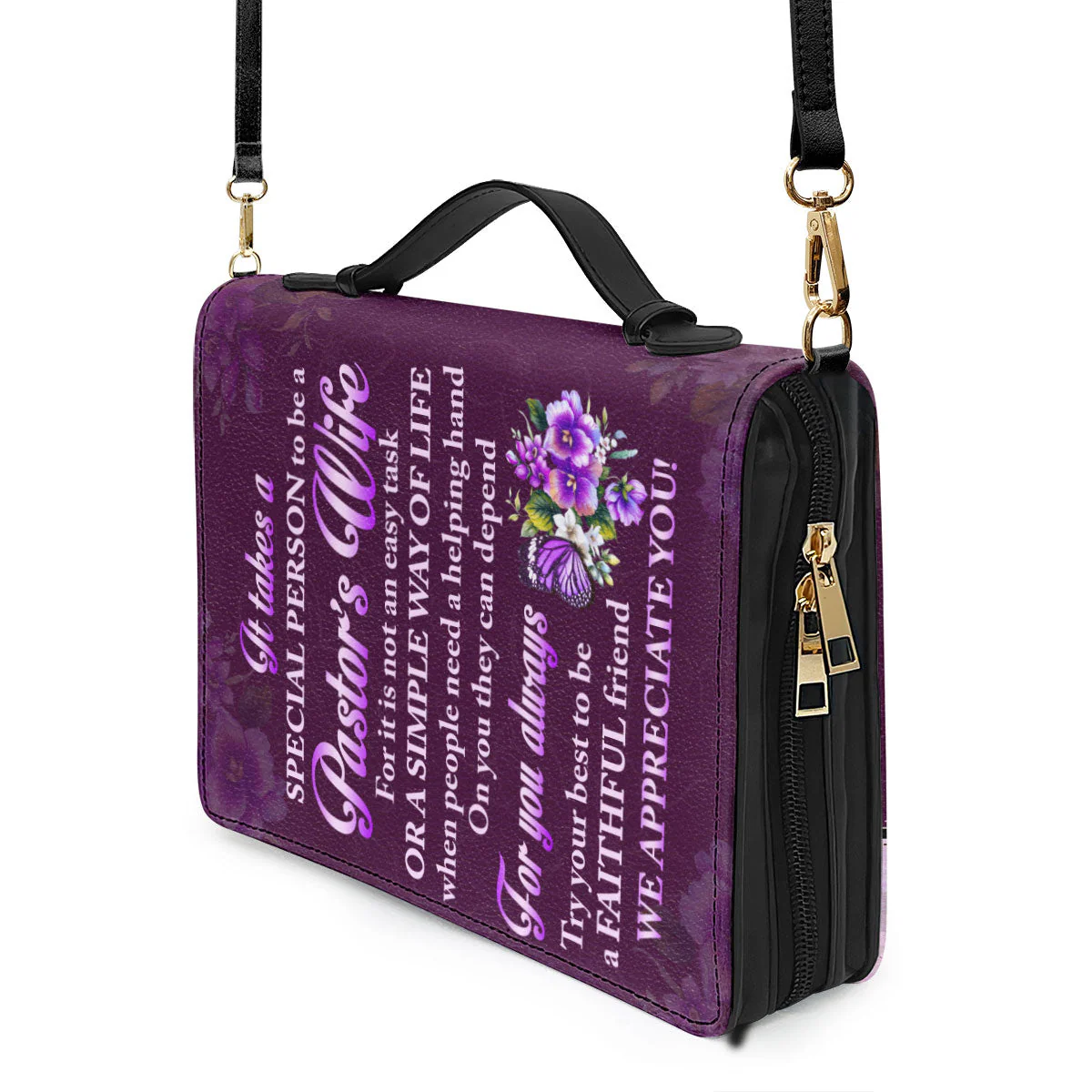 We Appreciate You Pastor's Wife - Personalized Bible Cover TD118 - Image 4