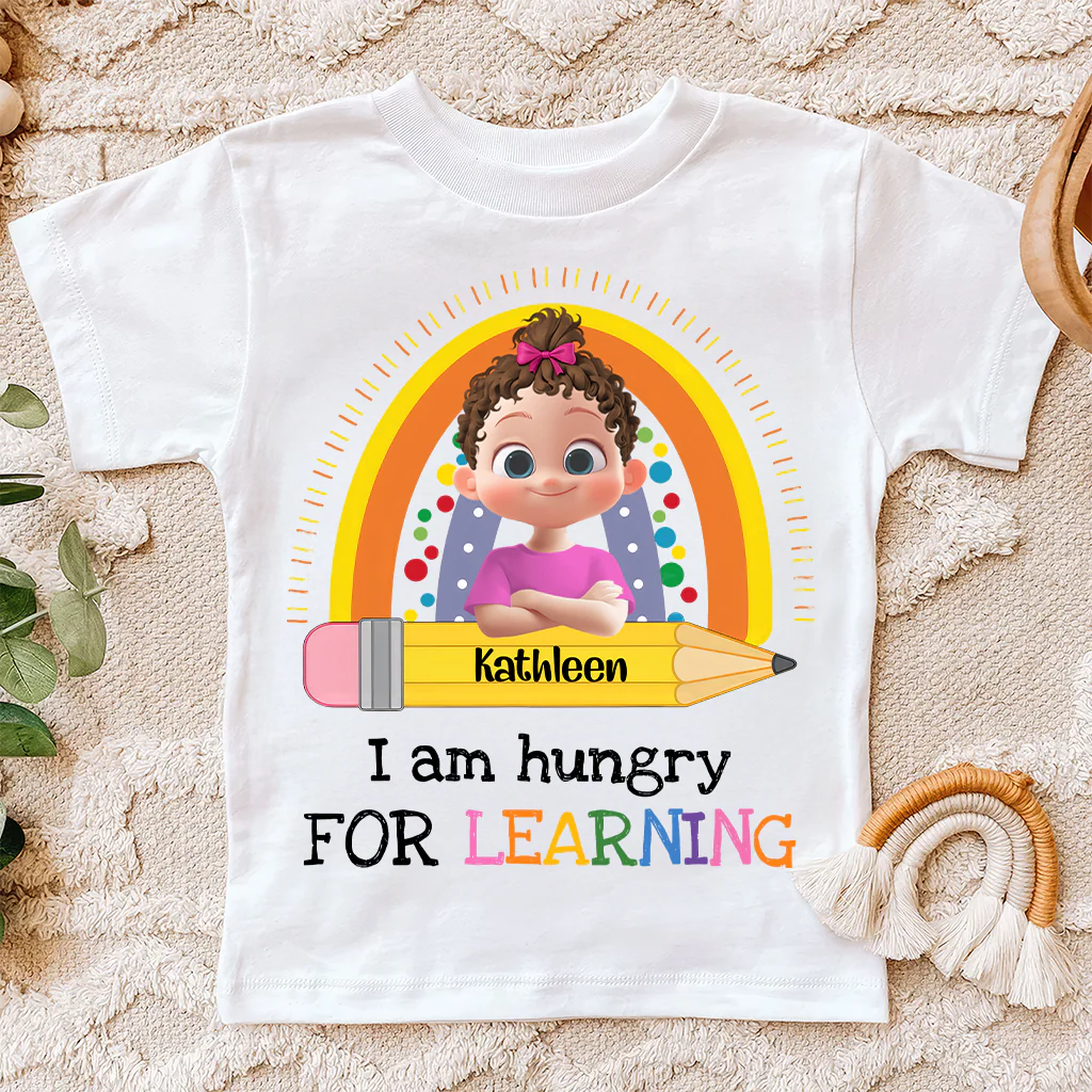 We Are Hungry For Learning First Day Of School - Personalized Shirt - Gift for Kid | GR29 TD118 - Image 2