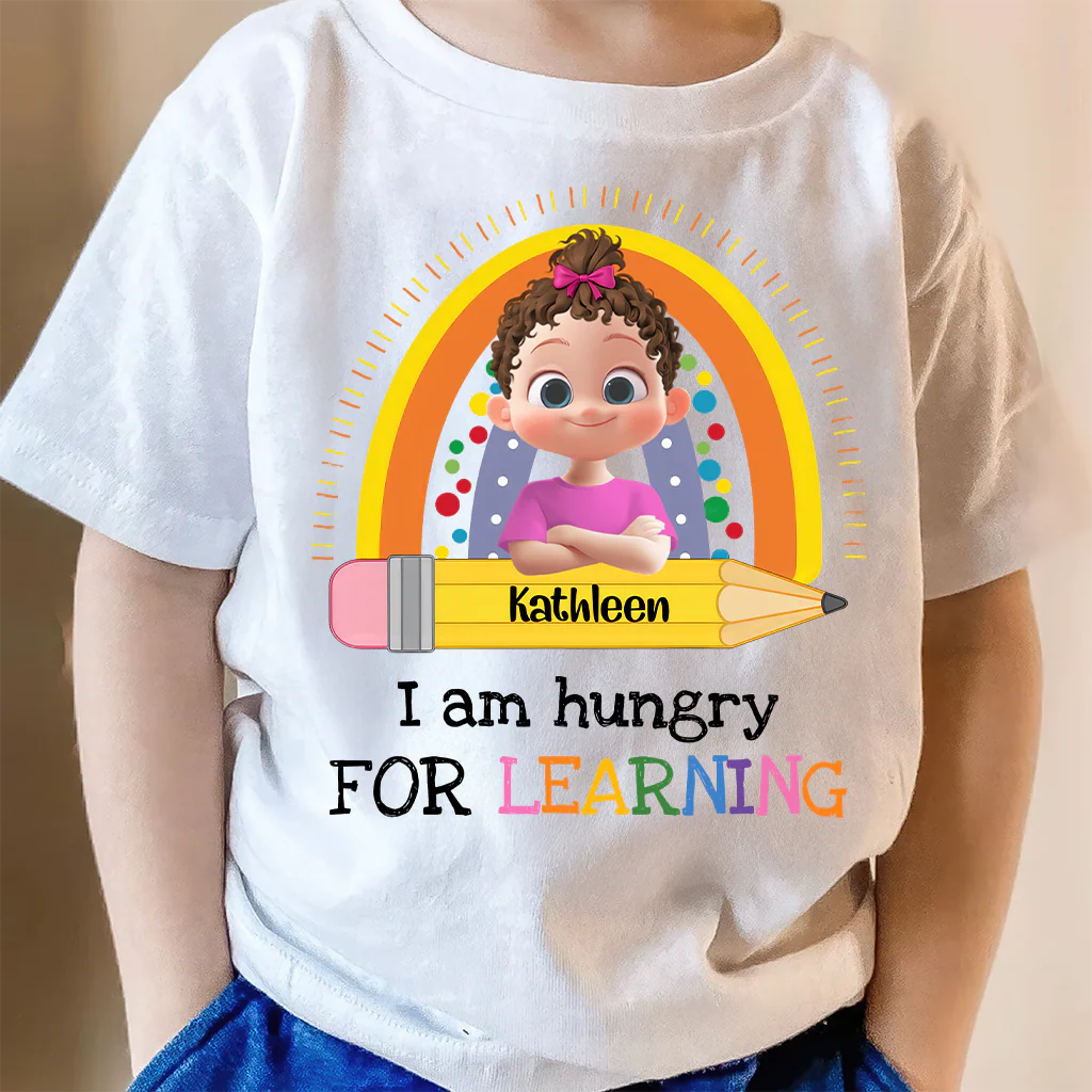 We Are Hungry For Learning First Day Of School - Personalized Shirt - Gift for Kid | GR29 TD118 - Image 3