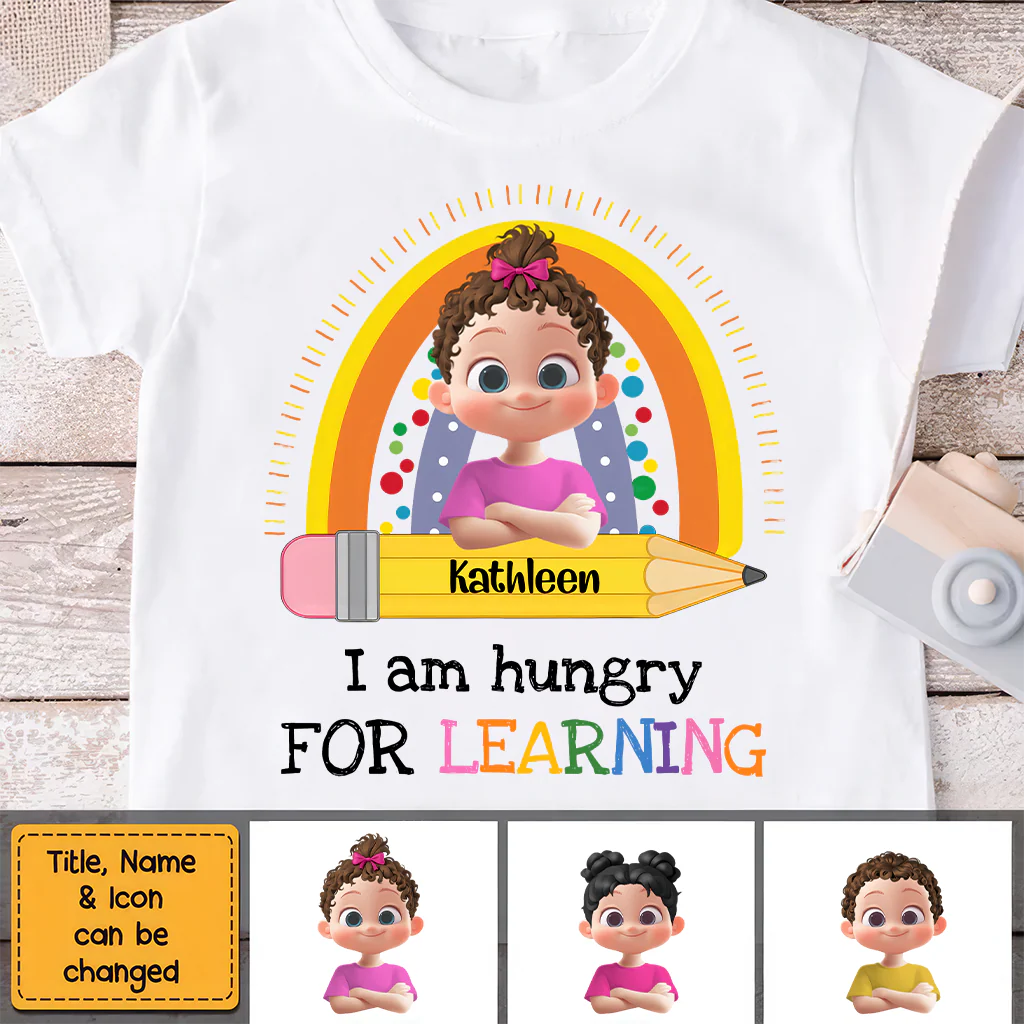 We Are Hungry For Learning First Day Of School - Personalized Shirt - Gift for Kid | GR29 TD118 - Image 6