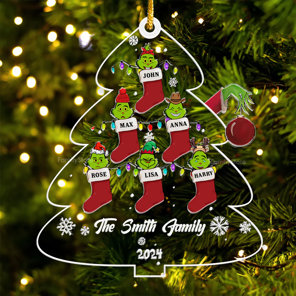 We Are In Green Monster Team - Personalized Acrylic Ornament - Gift For Family Members - CL42 NA94 - Image 5
