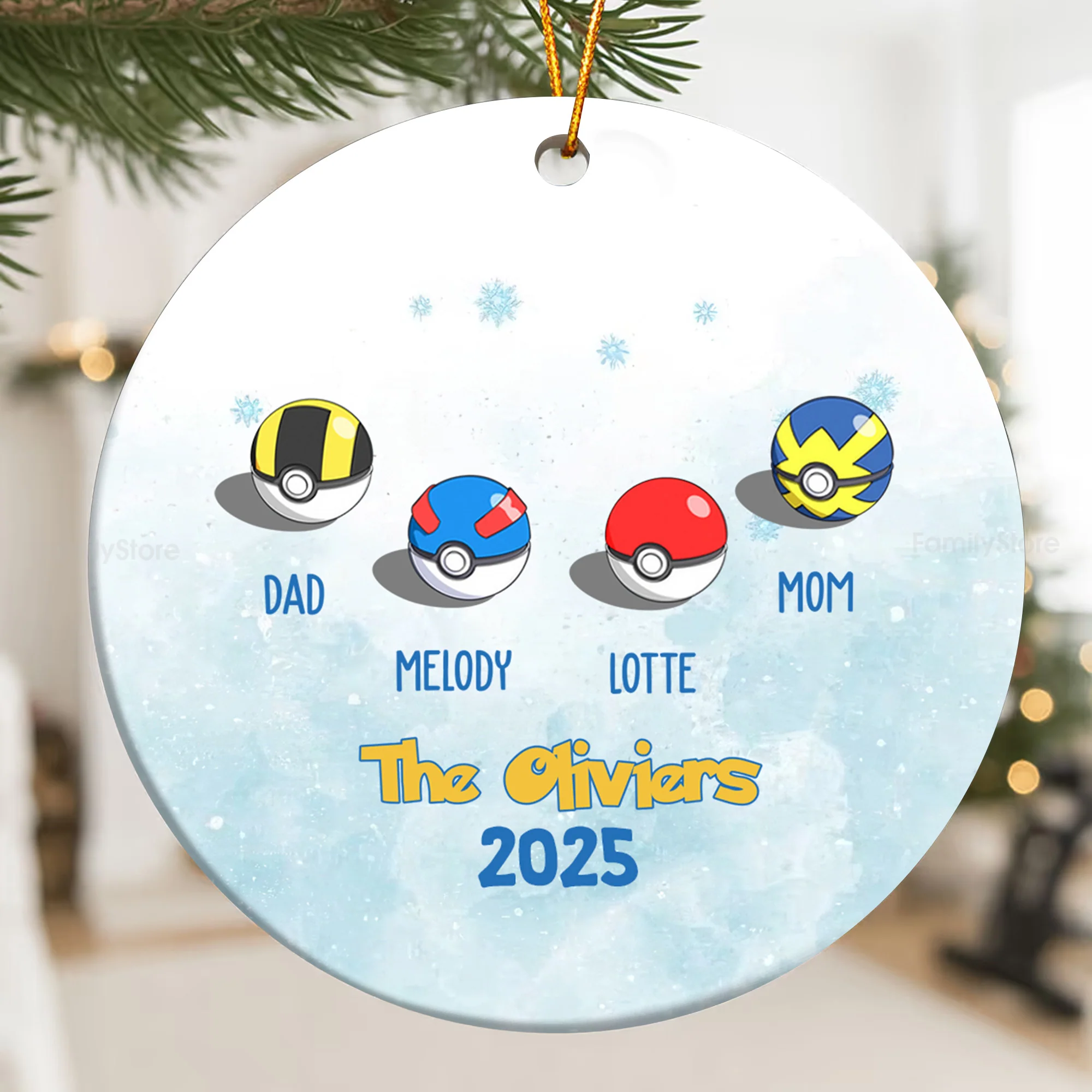 PoMo We Are The Best Team, The Best Family Forever - Gift For Family - Personalized Ceramic Ornament - CL10 NA94 - Image 5