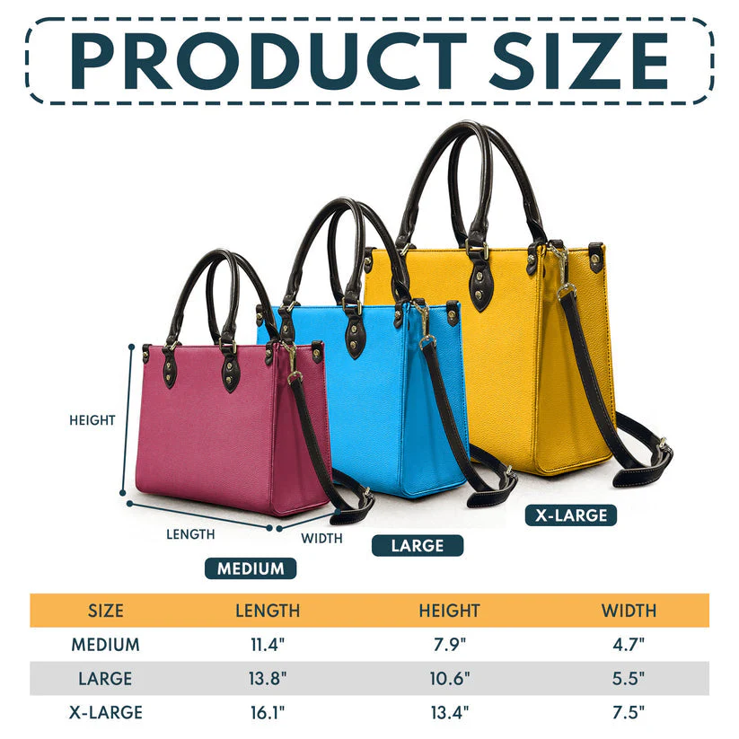 We’re A Team Tote - Personalized Romantic Leather Handbag - Couple Gift For Black Women | HD95 - Image 8