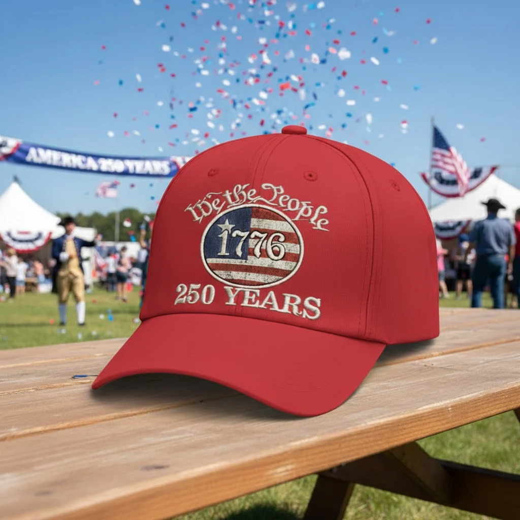We The People America 1776 250 Years - Embroidered Cap - Gift For Patriotic HN02 - Image 2