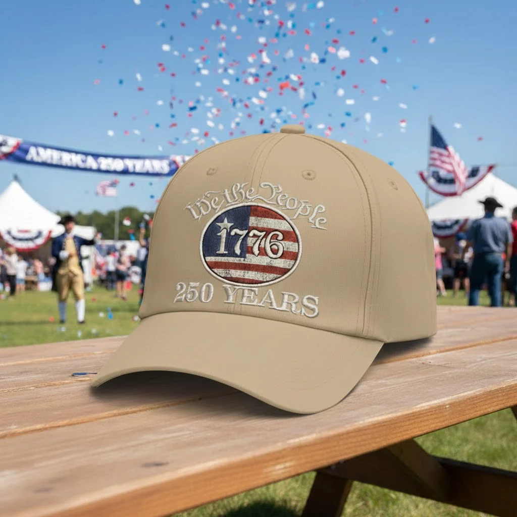 We The People America 1776 250 Years - Embroidered Cap - Gift For Patriotic HN02 - Image 3