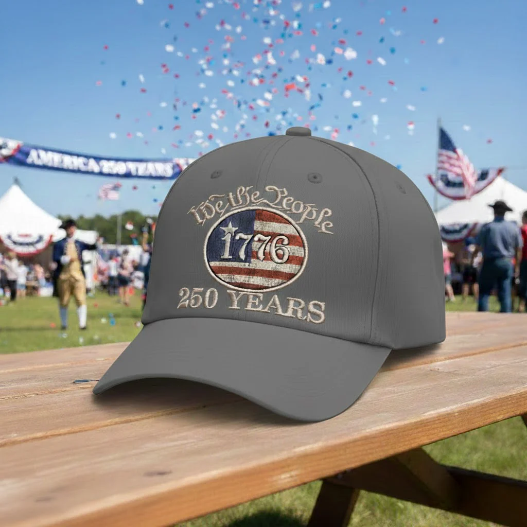 We The People America 1776 250 Years - Embroidered Cap - Gift For Patriotic HN02 - Image 4