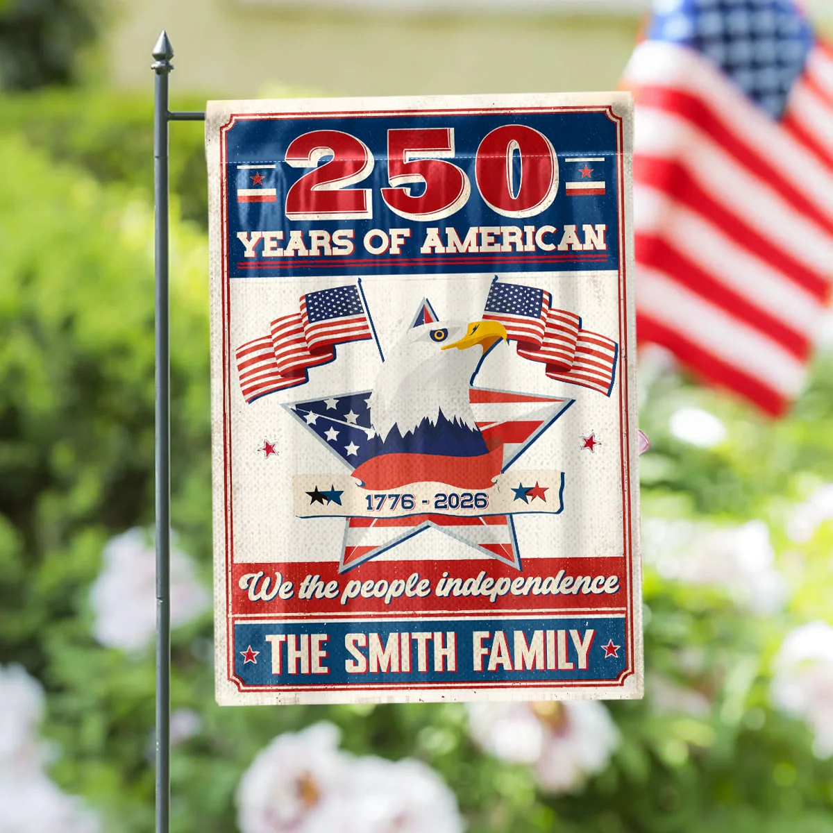 We The People Independence - Personalized Flag - Patriotic Gift For Family, Veteran | HN02