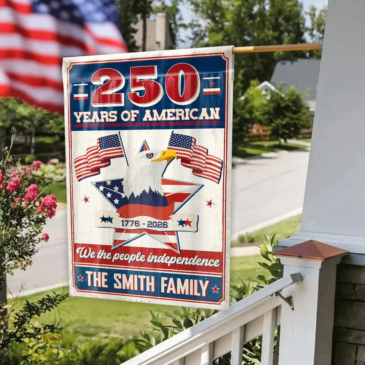We The People Independence - Personalized Flag - Patriotic Gift For Family, Veteran | HN02 - Image 2