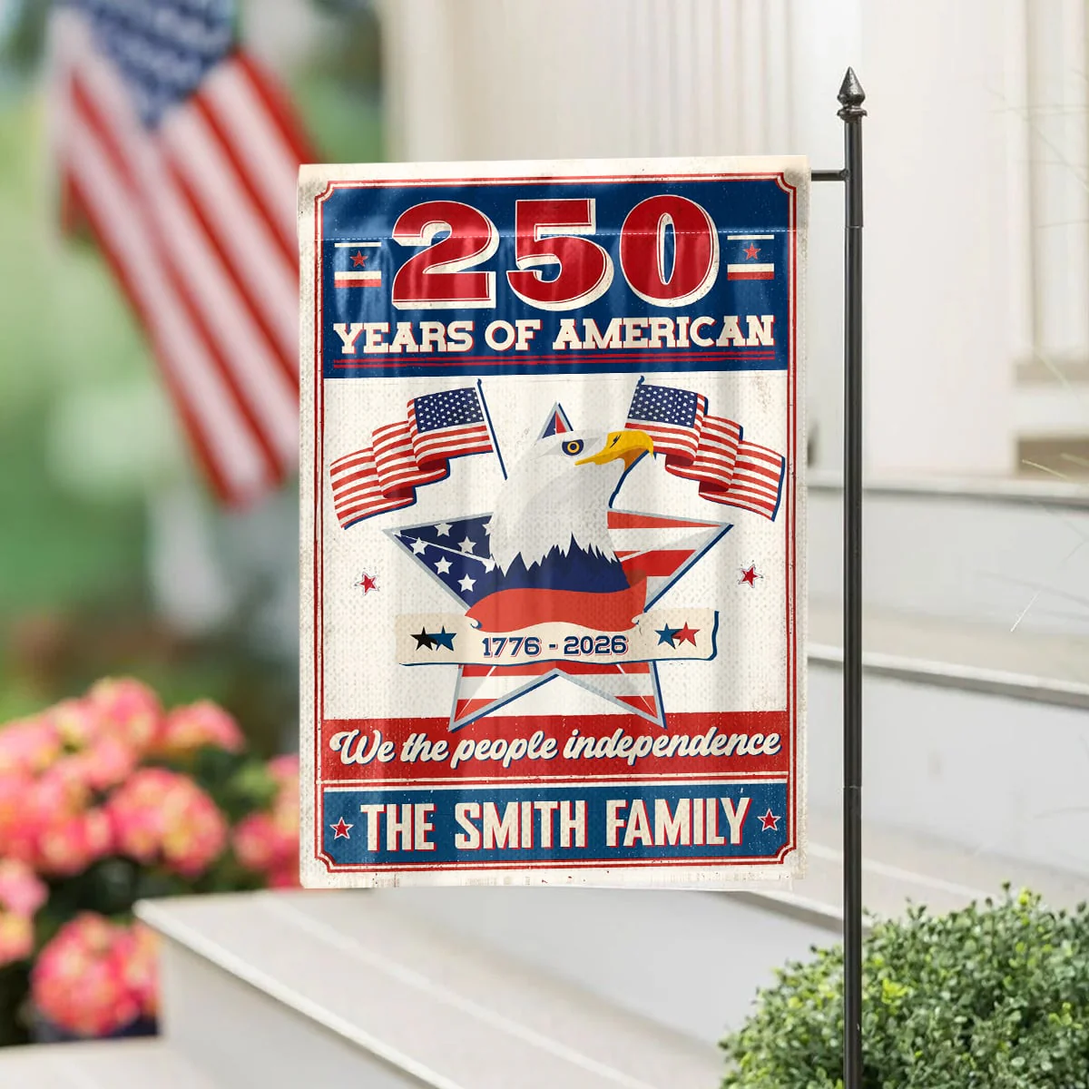 We The People Independence - Personalized Flag - Patriotic Gift For Family, Veteran | HN02 - Image 5
