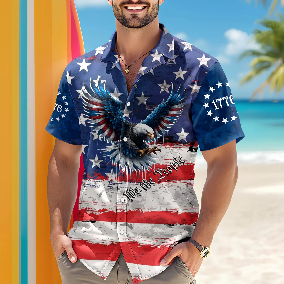 We The People USA - Hawaiian Shirt - Gift for Dad, Husband, Grandpa HN02 - Image 2