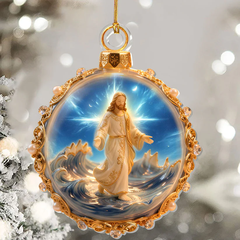We Walk By Faith Not By Sight - 1-Layer Acrylic Ornament - Gift for Christmas HL128 - Image 5