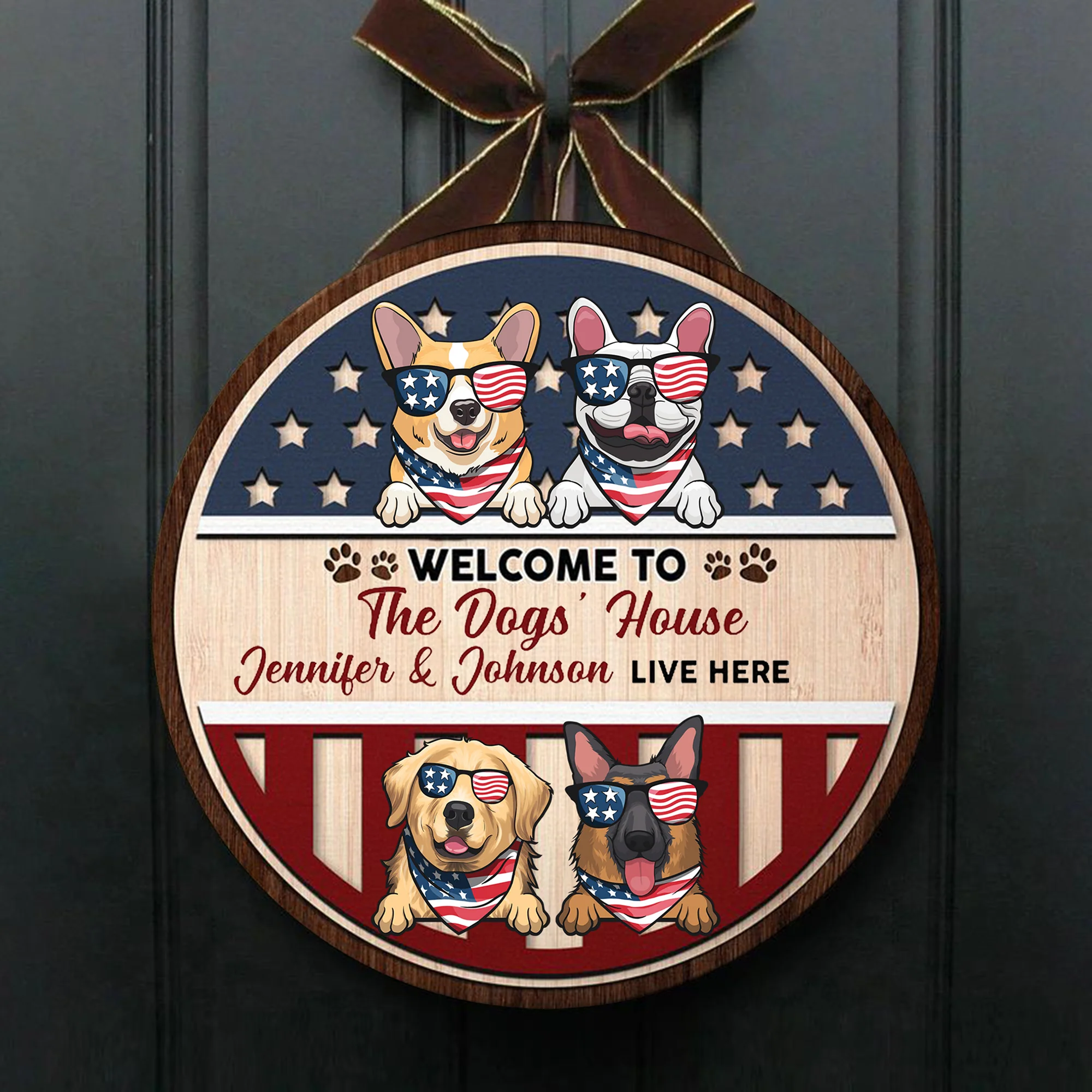 Welcome To Our House - Gift For Pet Lovers - Personalized Wood Sign - Image 3