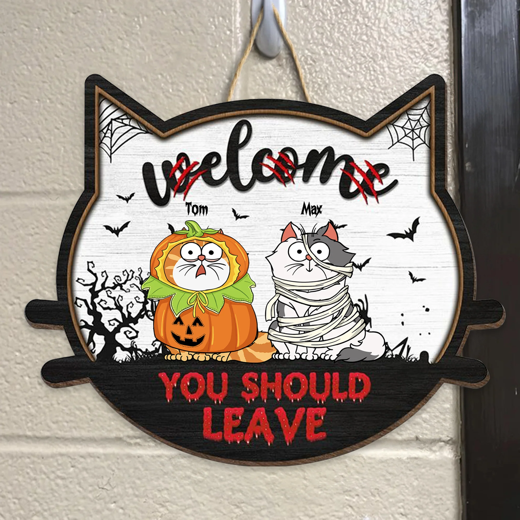 Welcome You Should Leave - Personalized Custom Shaped Wood Sign - CLP01 NH96 - Image 3