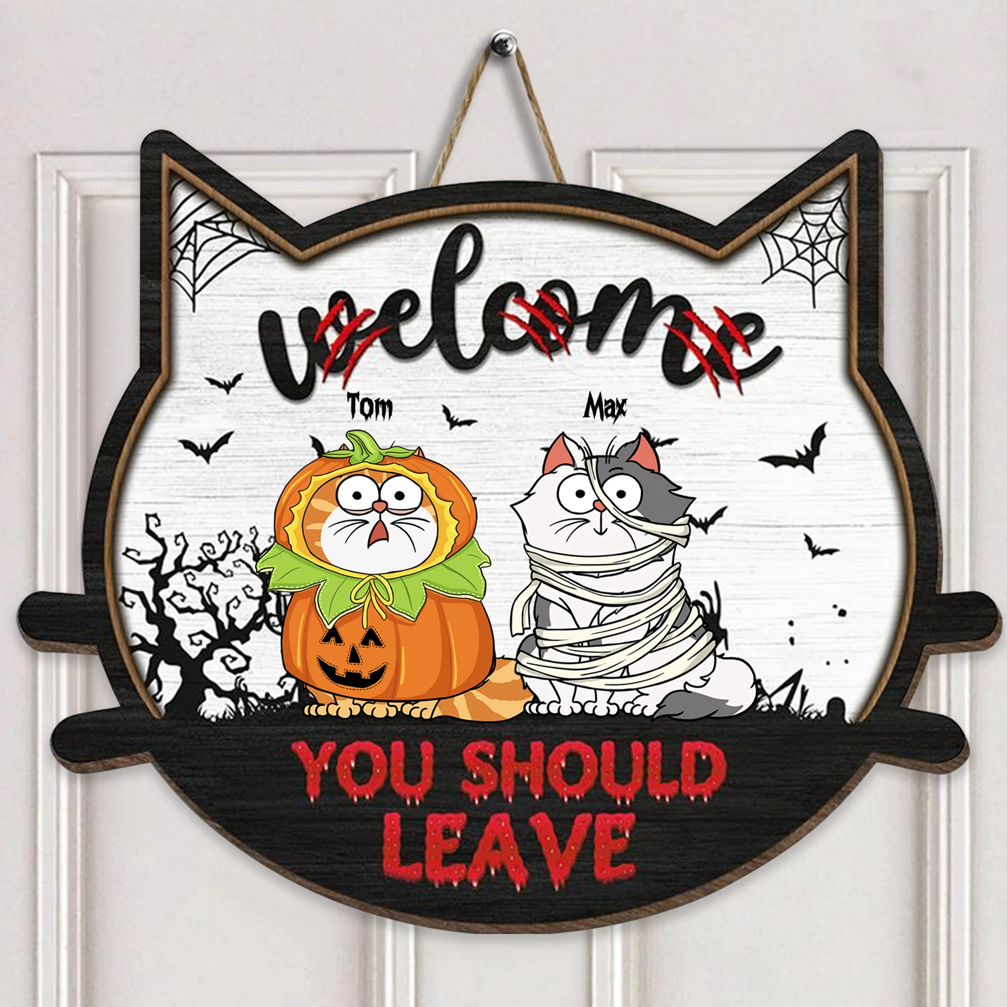 Welcome You Should Leave - Personalized Custom Shaped Wood Sign - CLP01 NH96 - Image 4
