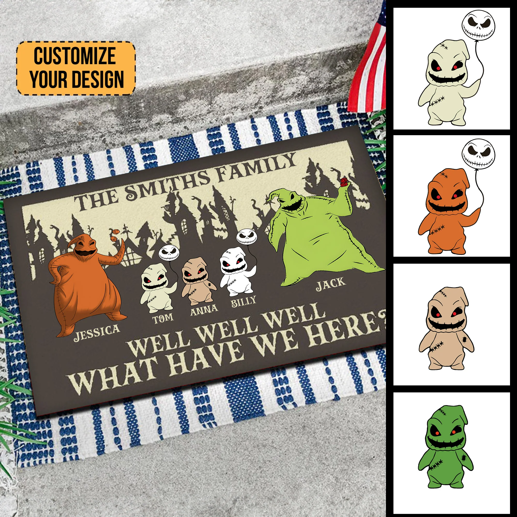 Well Well Well What Have We There Happy Halloween - Personalized Door Mat - NA94 - Image 3