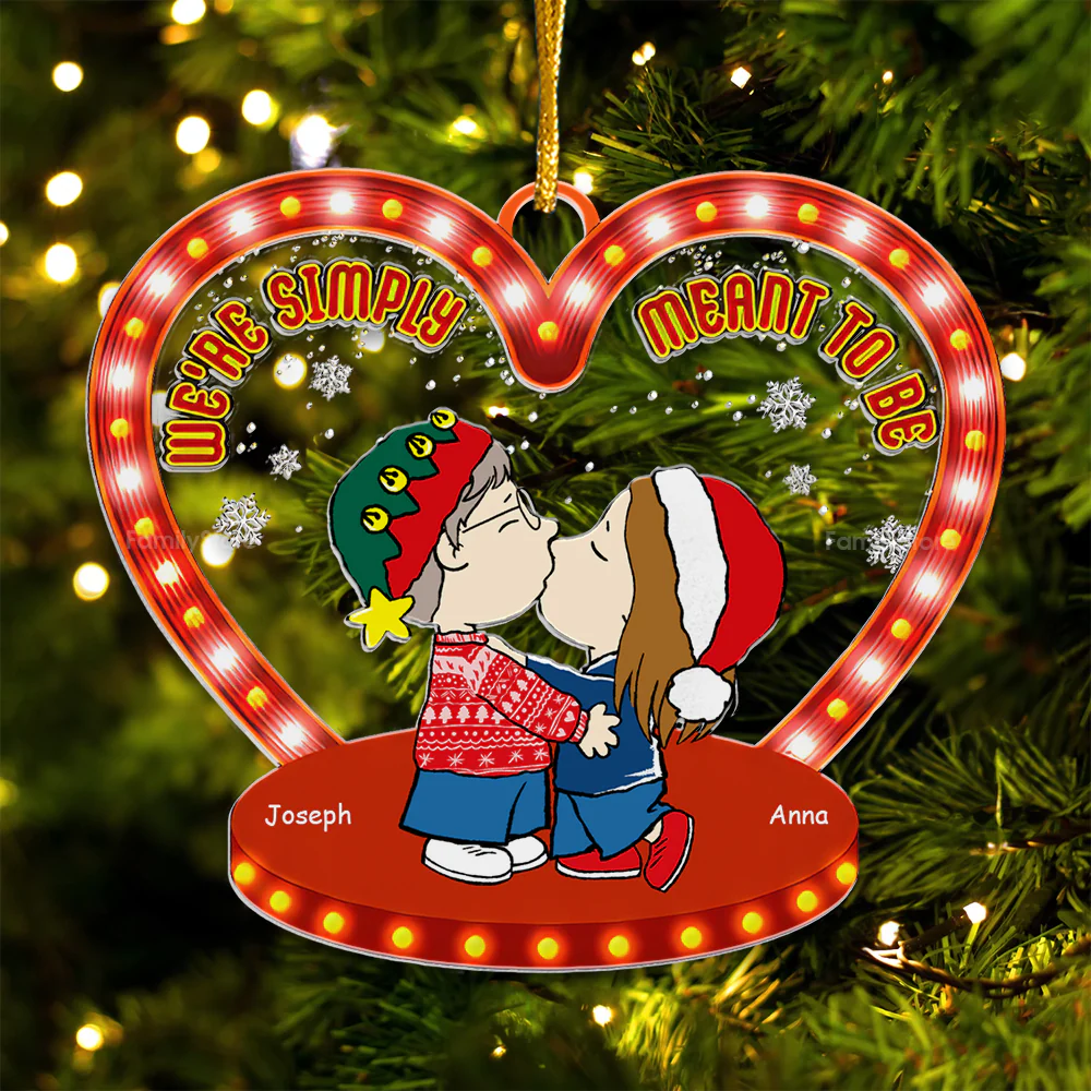 We're Simply Meant To Be Peanut - Personalized Acrylic Ornament - Gift For Couple, Husband Wife - CL45 NH96 - Image 5