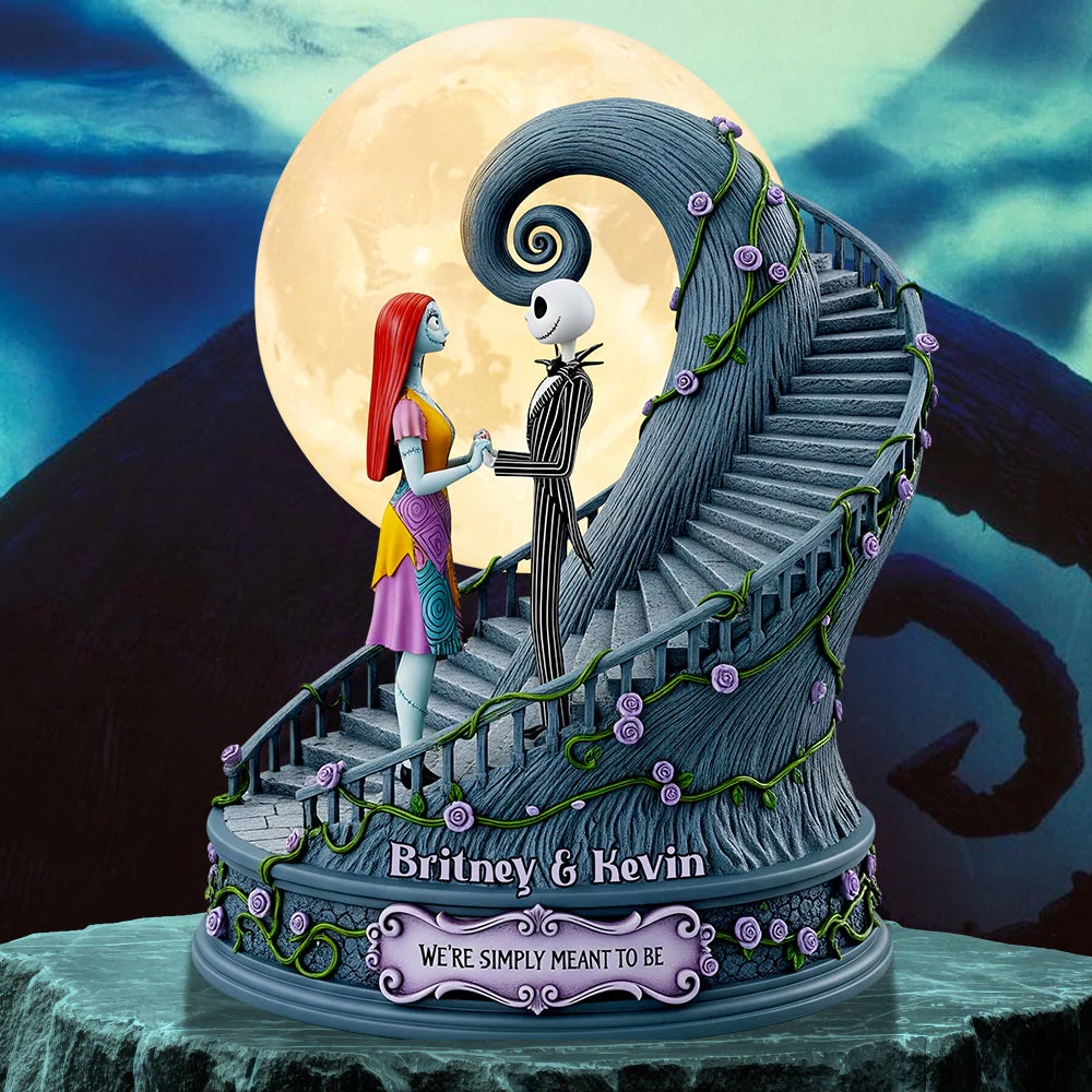 We're Simply Meant To Be Spooky Couple - Personalized Custom Shaped Acrylic Plaque - Gift For Couples NL122 - Image 2